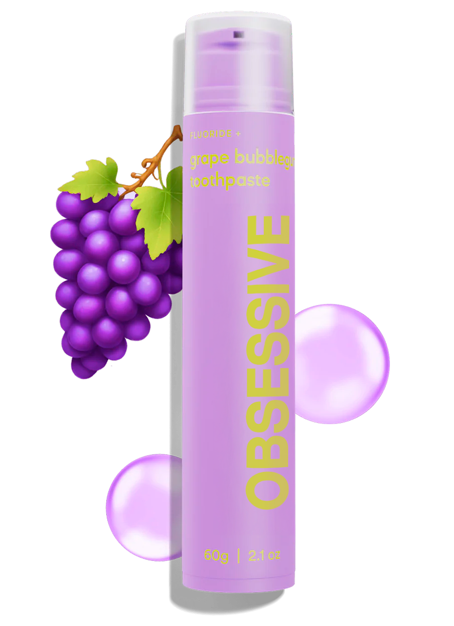 Creme Dental Sabor Chiclete de Uva Refrescante com Flúor para Sorriso Radiante