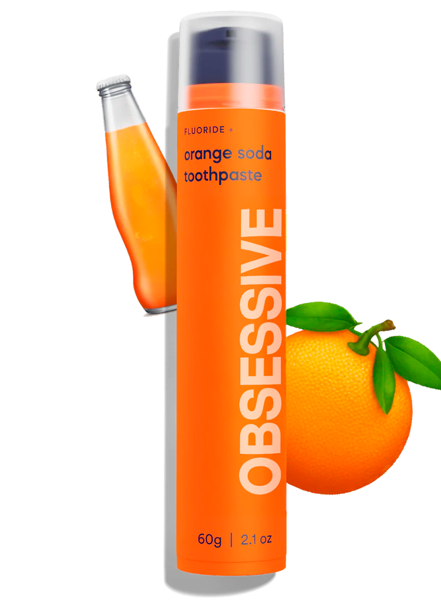 Pasta Dental Fluoride+ Sabor Laranja Vibrante OBSESSIVE Cuidado Diário Completo