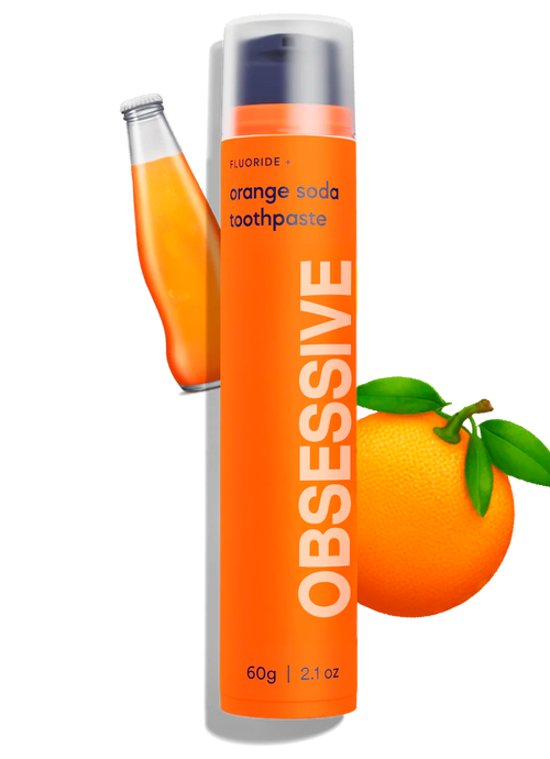 Pasta Dental Fluoride+ Sabor Laranja Vibrante OBSESSIVE Cuidado Diário Completo
