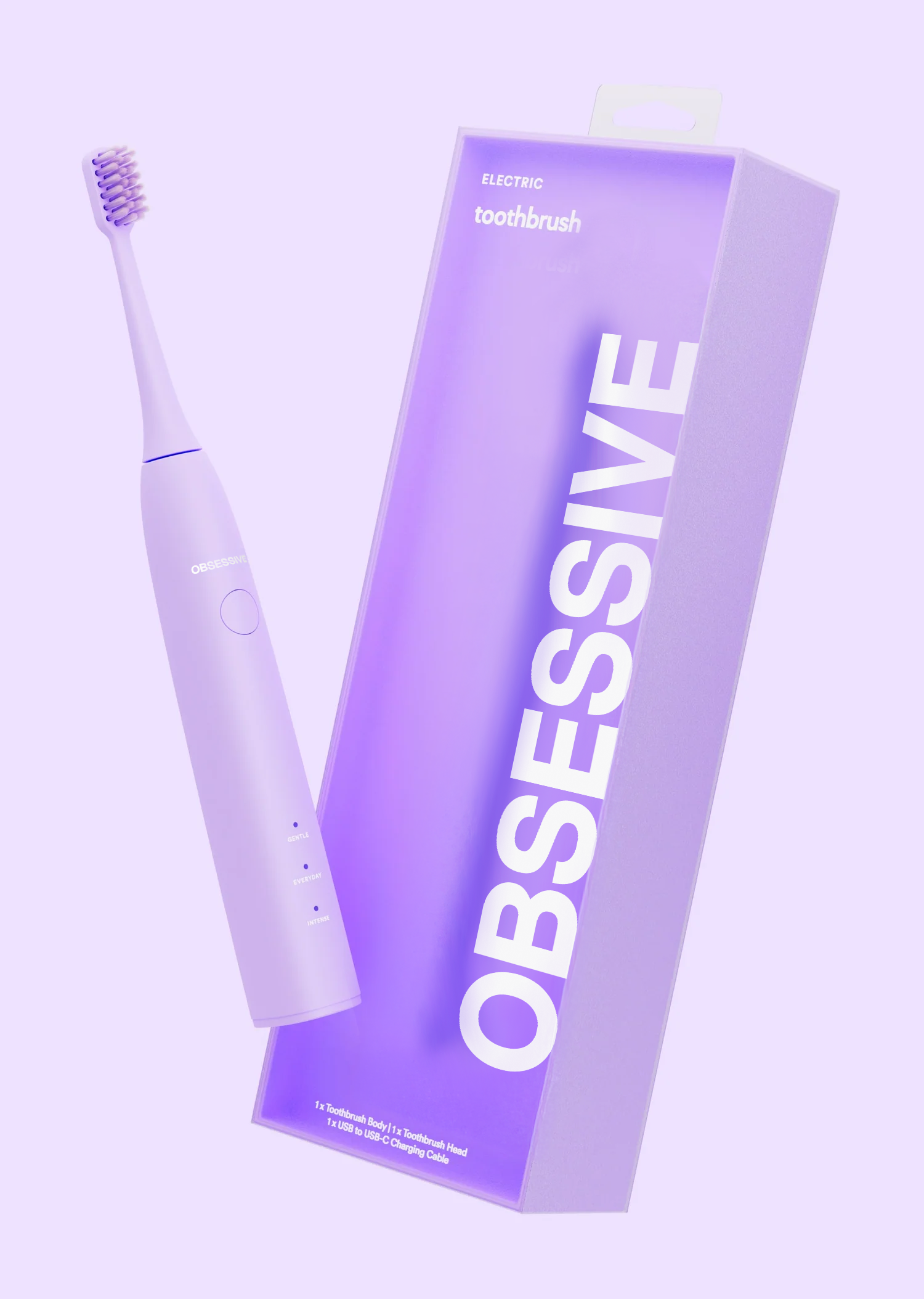 Escova Dental Elétrica Obsessive: Limpeza Profunda, 3 Modos, Temporizador Integrado
